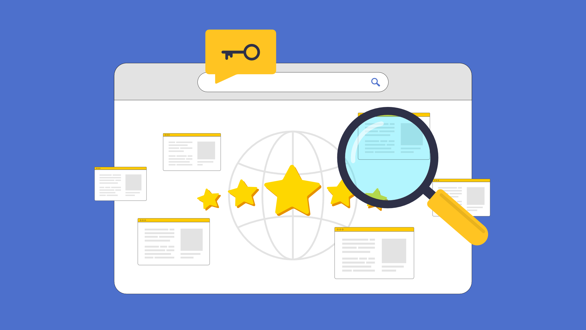 Visual representation of topical authority and content depth in SEO